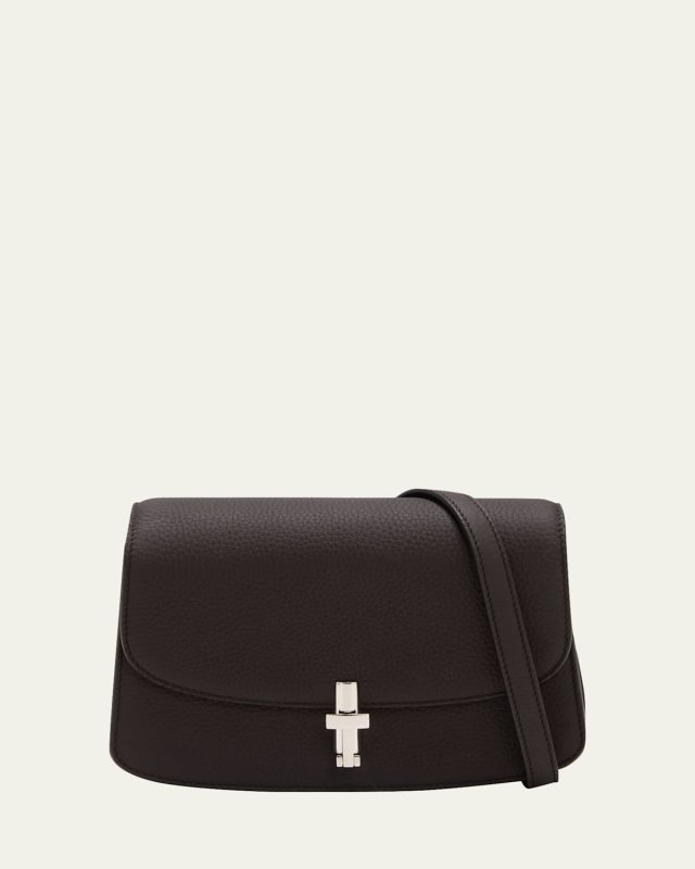 Sofia 8.75 Crossbody in Matte Grained Calfskin with Silver Hardware